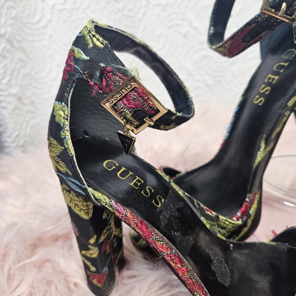 Guess Black Heels with Ankle Strap and Open Toe - Picture 2 of 5